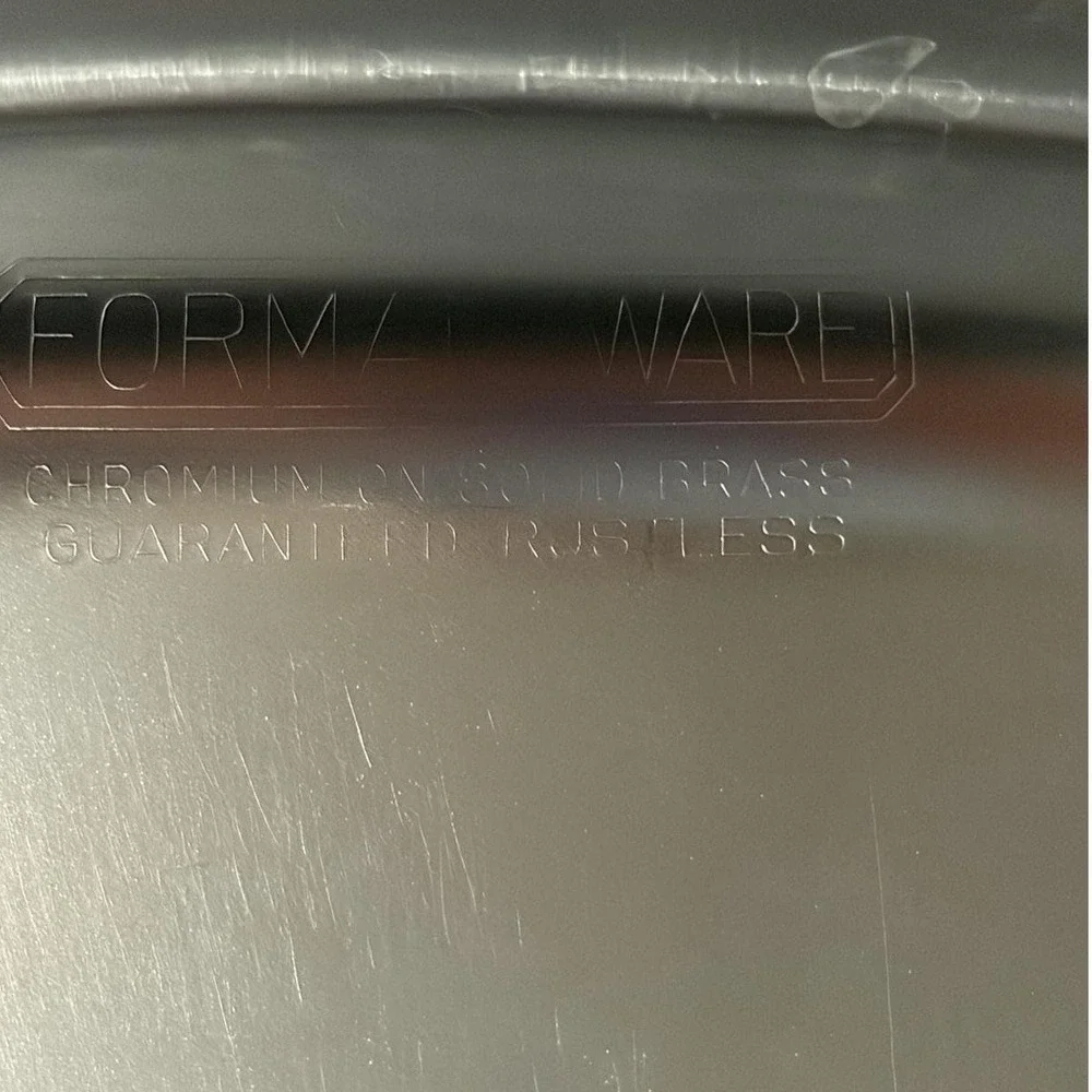 Forma Ware Vintage Divided Serving Tray Chrome Solid‎ Brass Art Deco MCM Oval